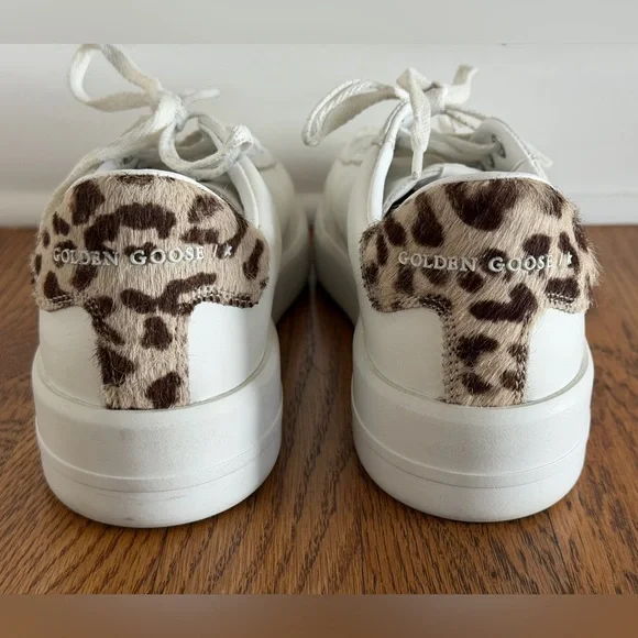 Golden Goose PureStar sneaker with leopard-print calf hair LTD edition size 38 - Picture 5 of 7